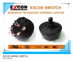 MFR01 3POSITION ROTARY SWITCH WITH FLAT TERMINAL